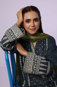Stitched 3 Piece Paste Printed Dobby Mysuri Suit