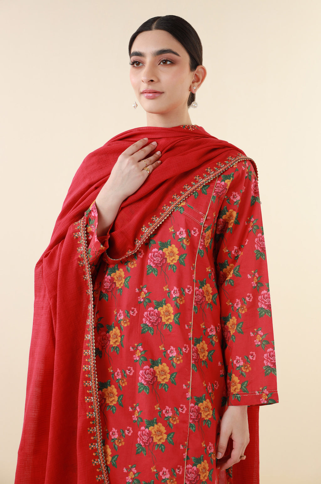 Stitched 3 Piece Printed Lawn Suit
