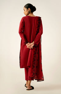 Stitched 3 Piece Embroidered Chikankari Suit