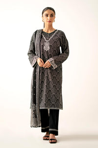 Stitched 3 Piece Embroidered Lawn Suit