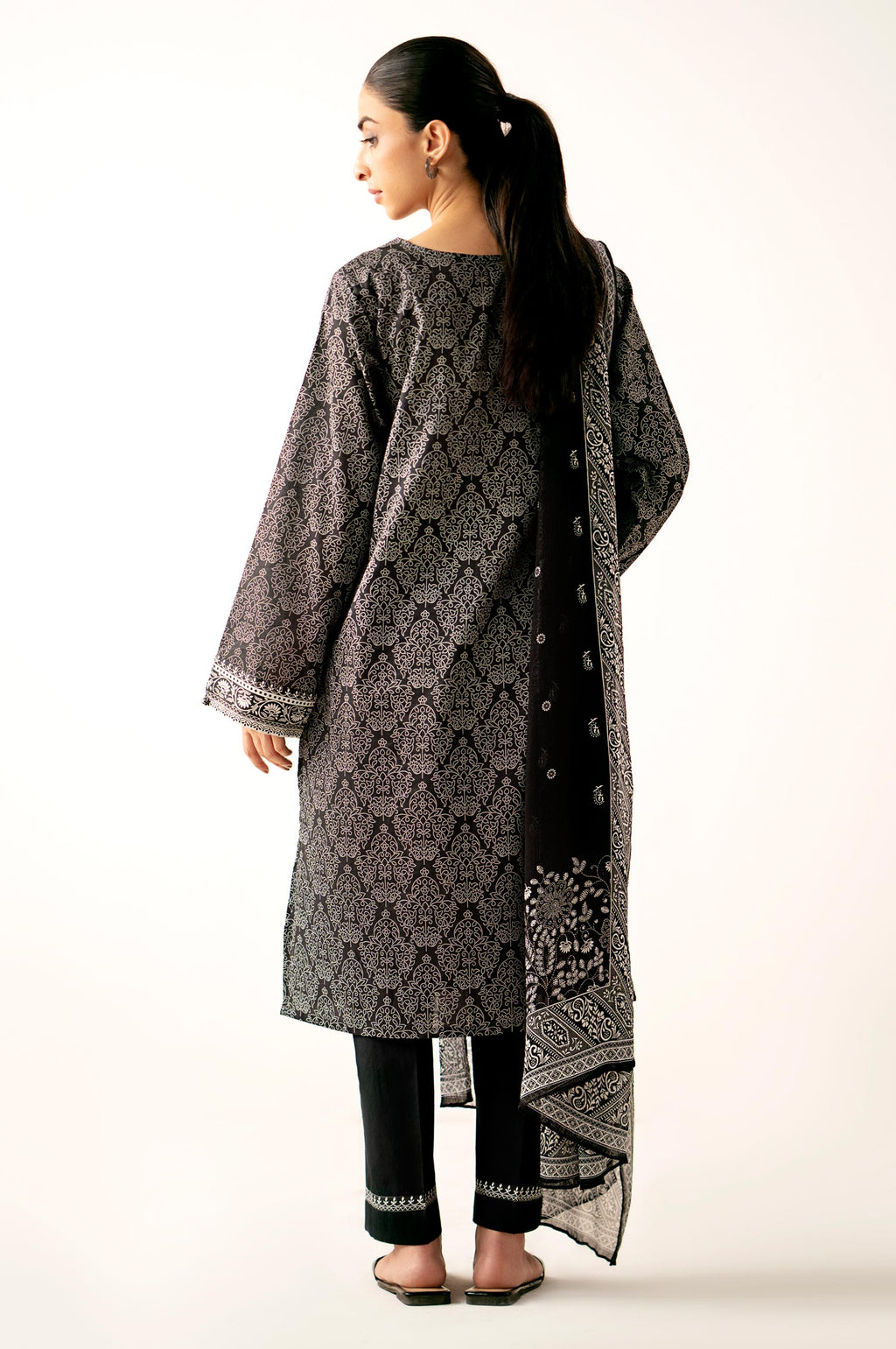 Stitched 3 Piece Embroidered Lawn Suit
