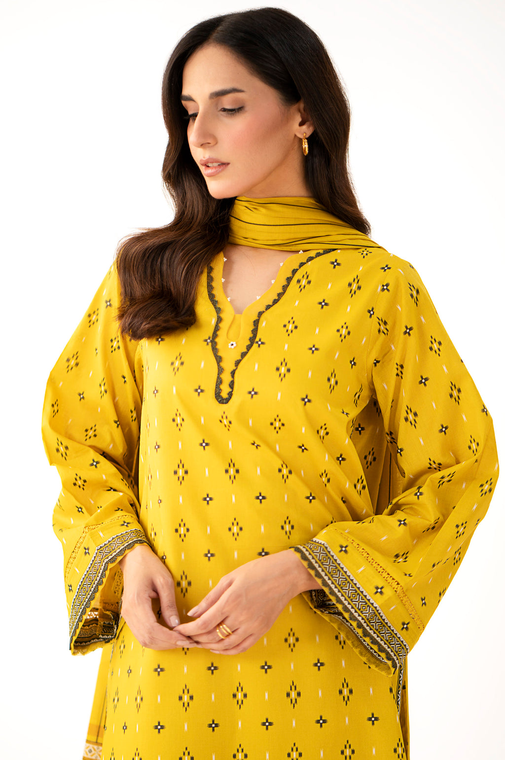 Stitched 3 Piece Printed Lawn Suit