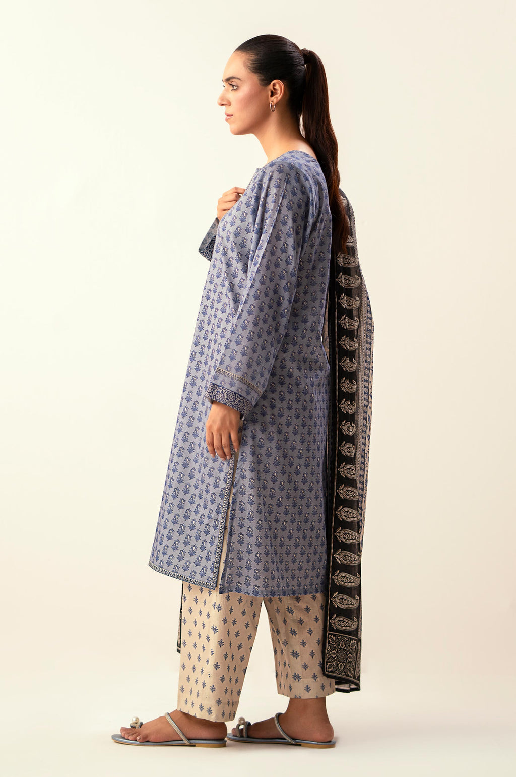 Stitched 3 Piece Printed Lawn Suit