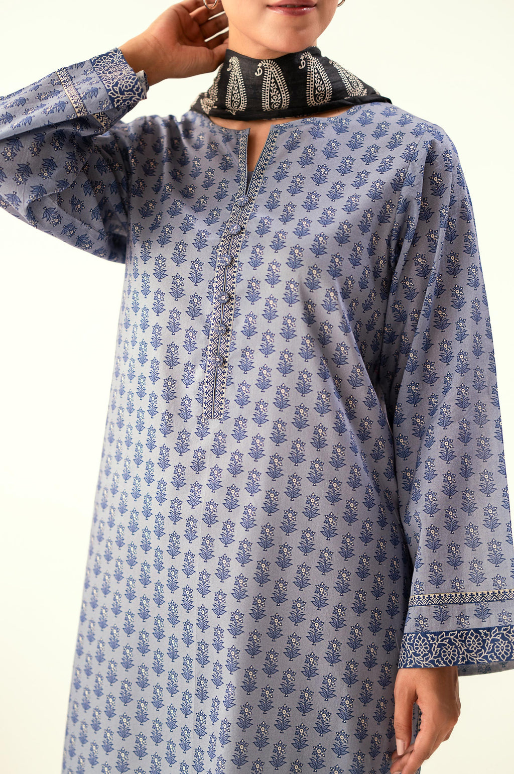 Stitched 3 Piece Printed Lawn Suit