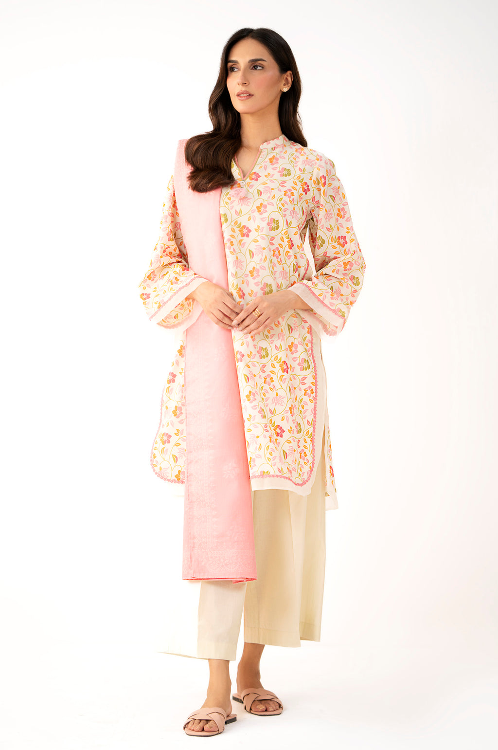Unstitched 3 Piece Printed Lawn Suit