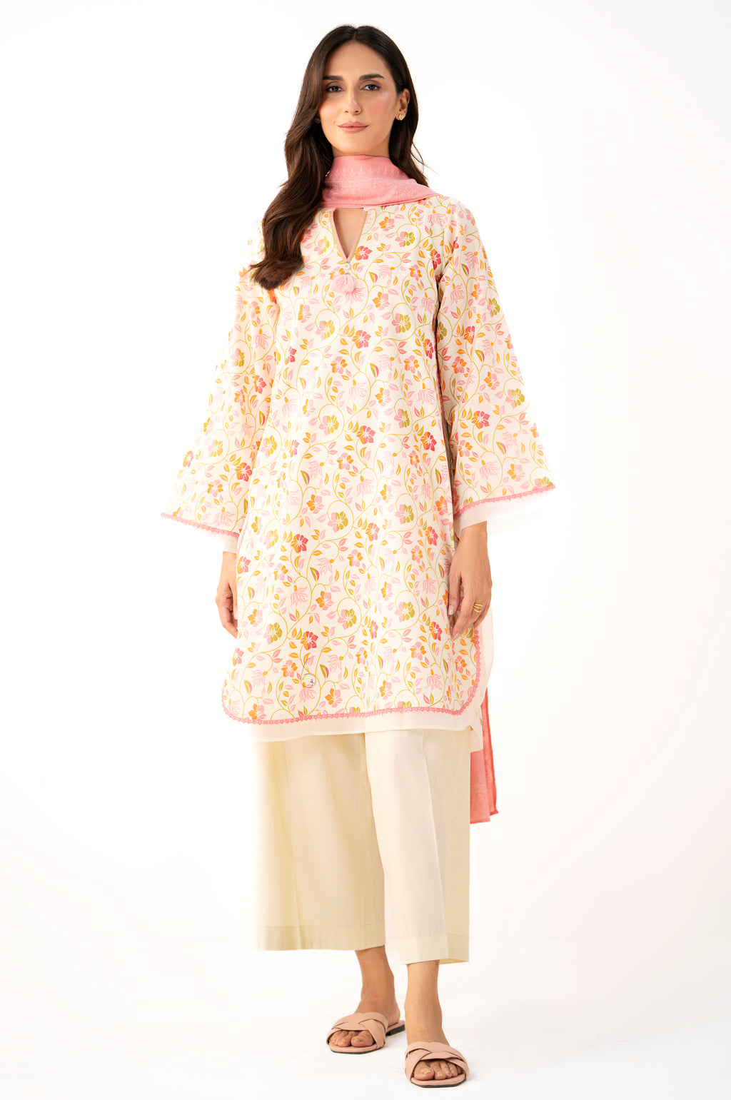Unstitched 3 Piece Printed Lawn Suit