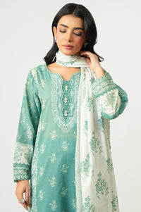 Stitched 3 Piece Printed Lawn Suit