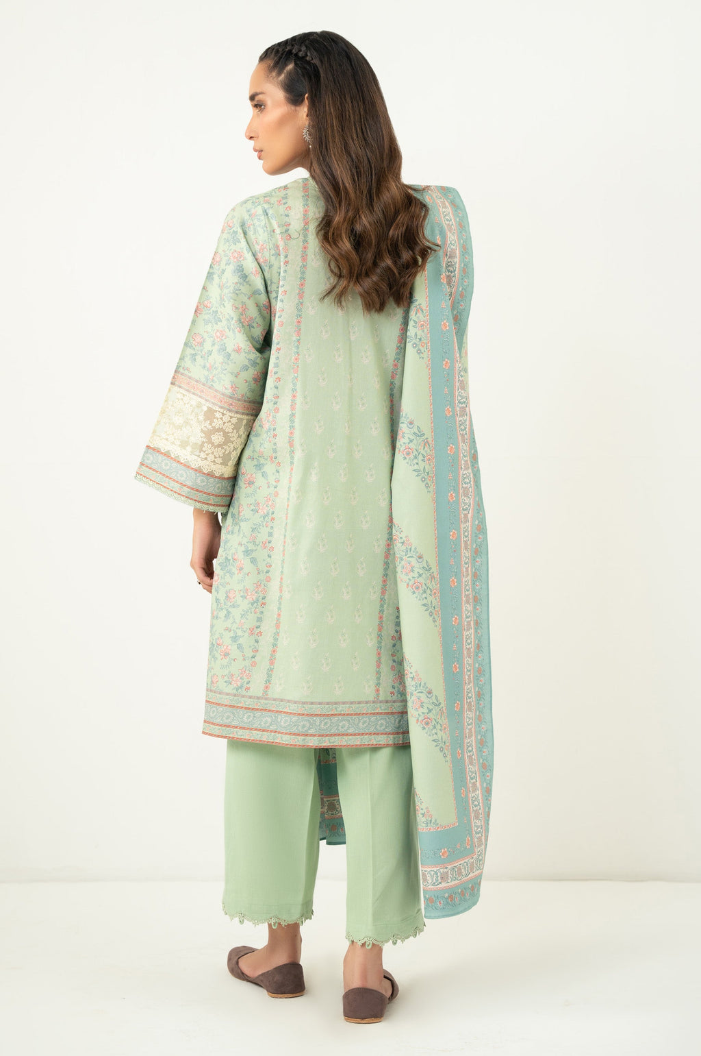 EMBROIDERED COTTEL STITCHED SHIRT BOTTOM