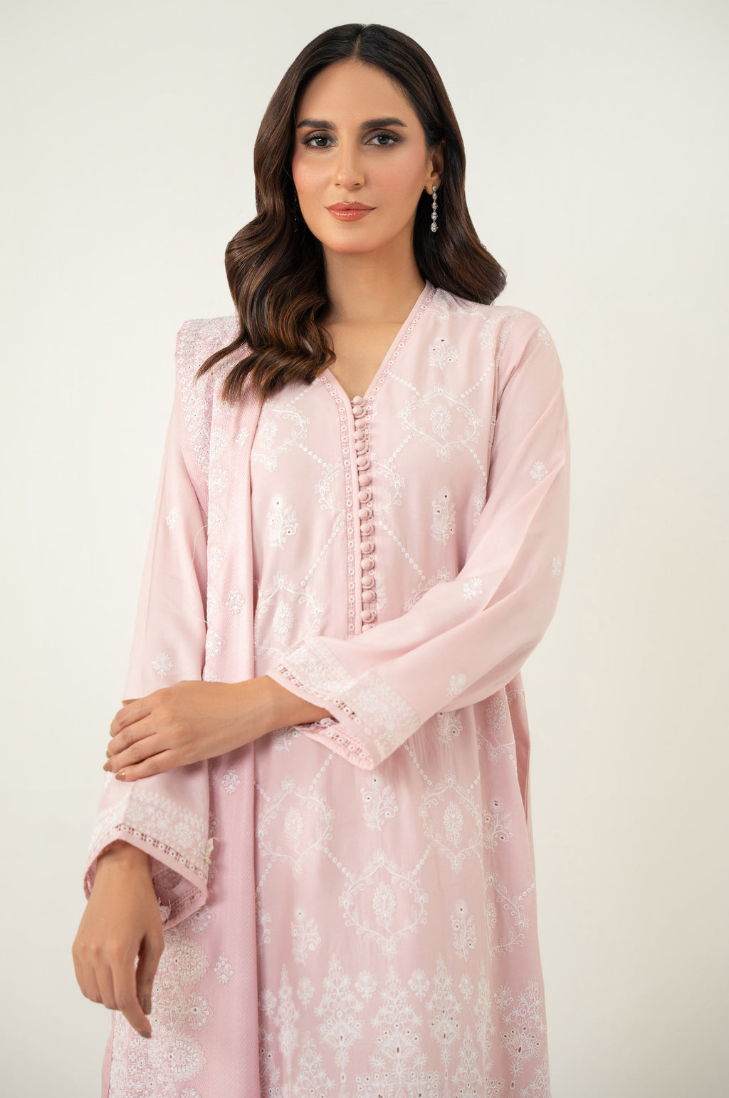 EMBROIDERED CHIKAKARI SHIRT BOTTOM