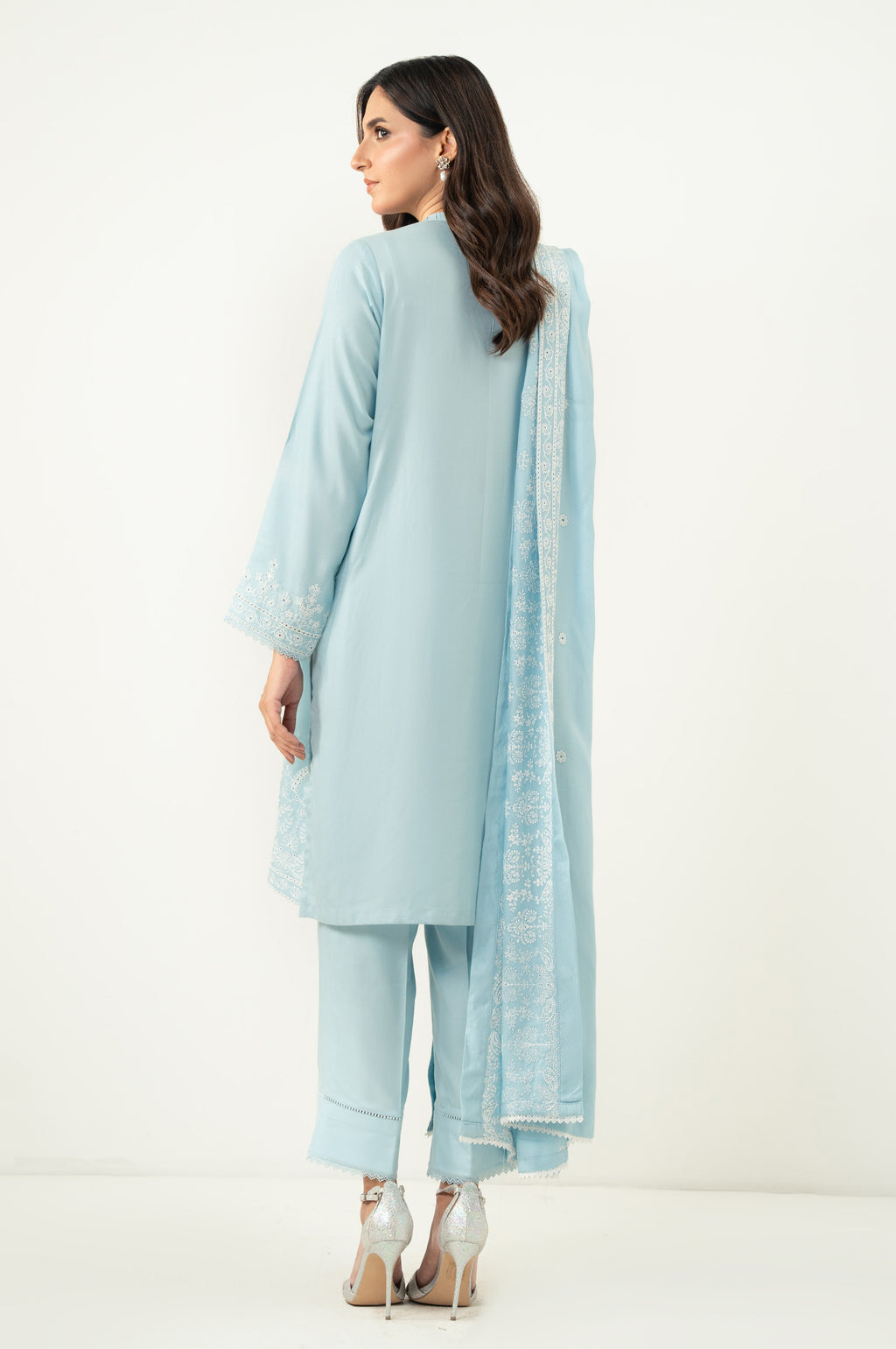 EMBROIDERED CHIKANKARI SHIRT BOTTOM