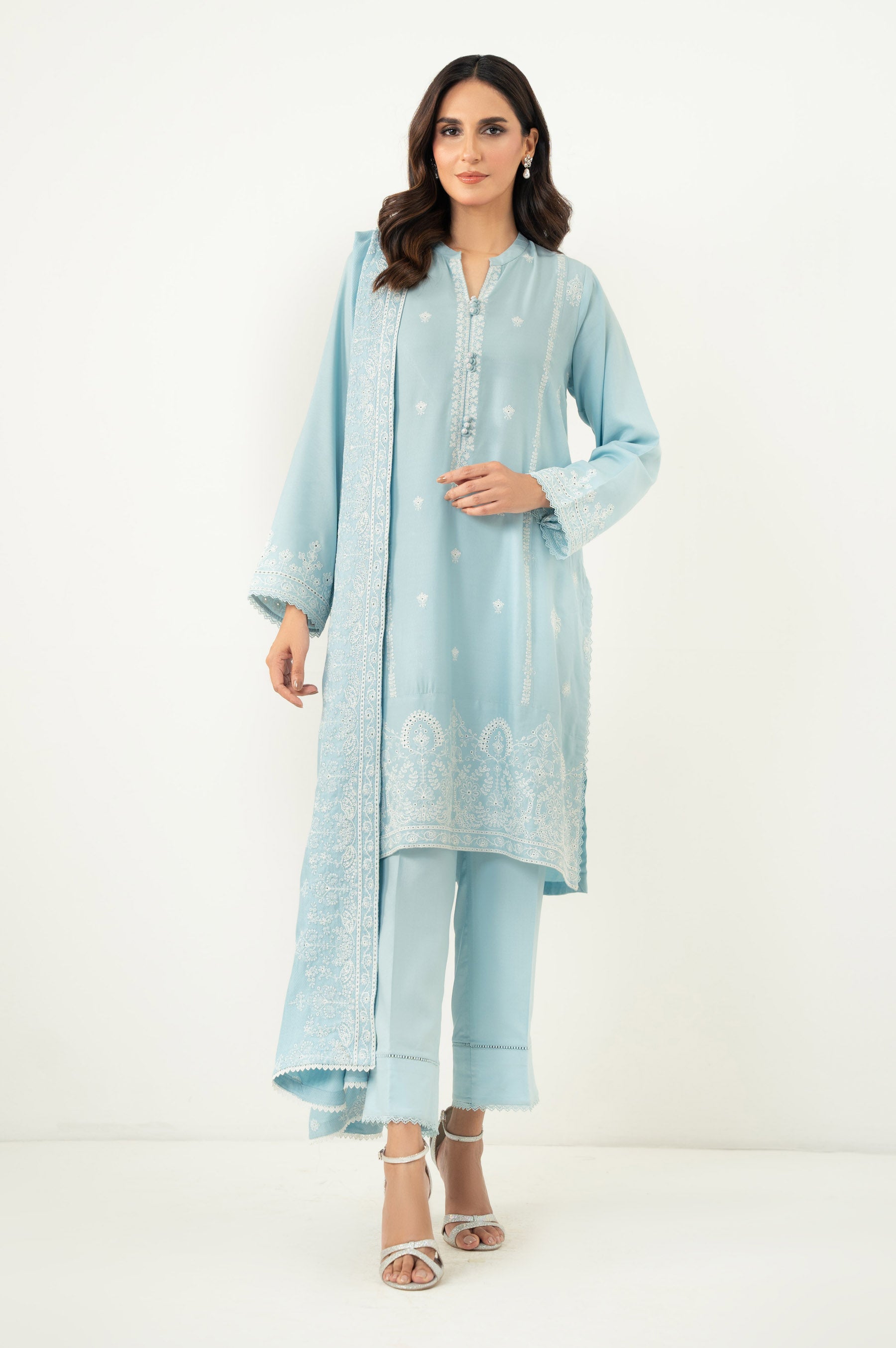 STITCHED CHIKANKARI SUIT