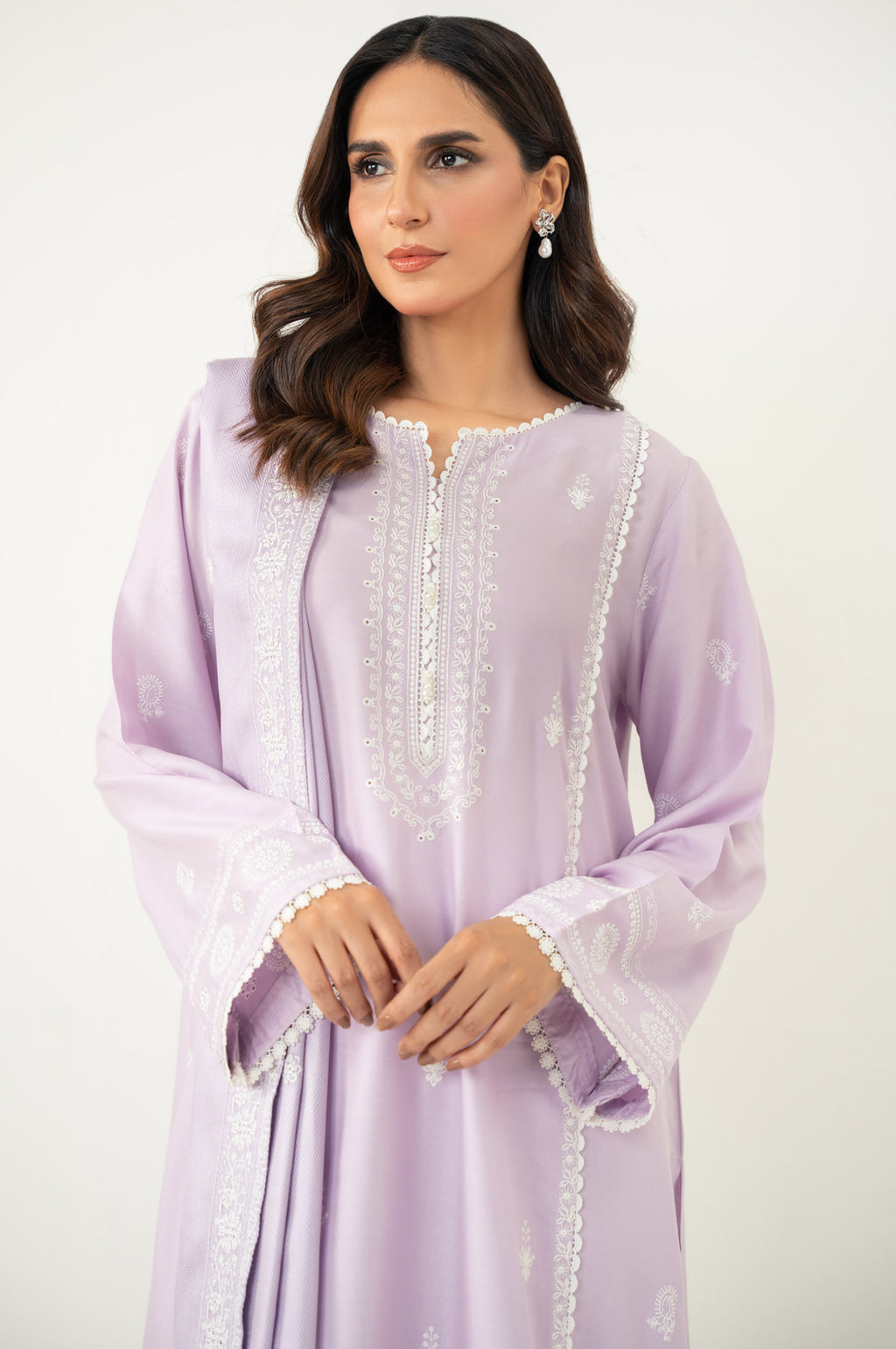 EMBROIDERED CHIKANKARI SHIRT BOTTOM