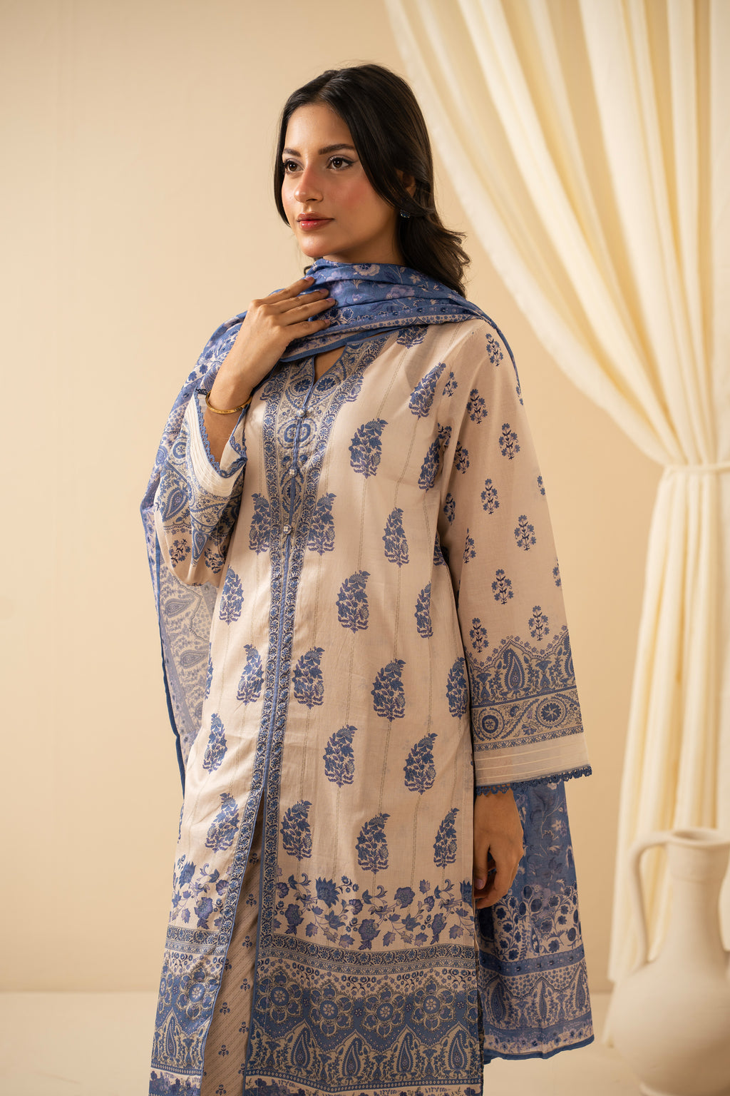 STITCHED DIGITAL PRINTED LAWN SUIT