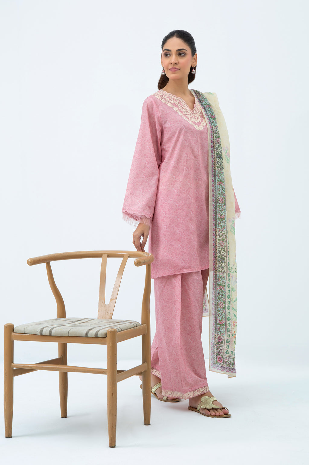 STITCHED EMBROIDERED LAWN SUIT