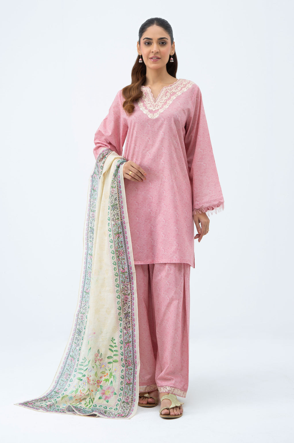 STITCHED EMBROIDERED LAWN SUIT