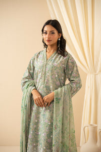 STITCHED EMBROIDERED CHIKANKARI LAWN SUIT