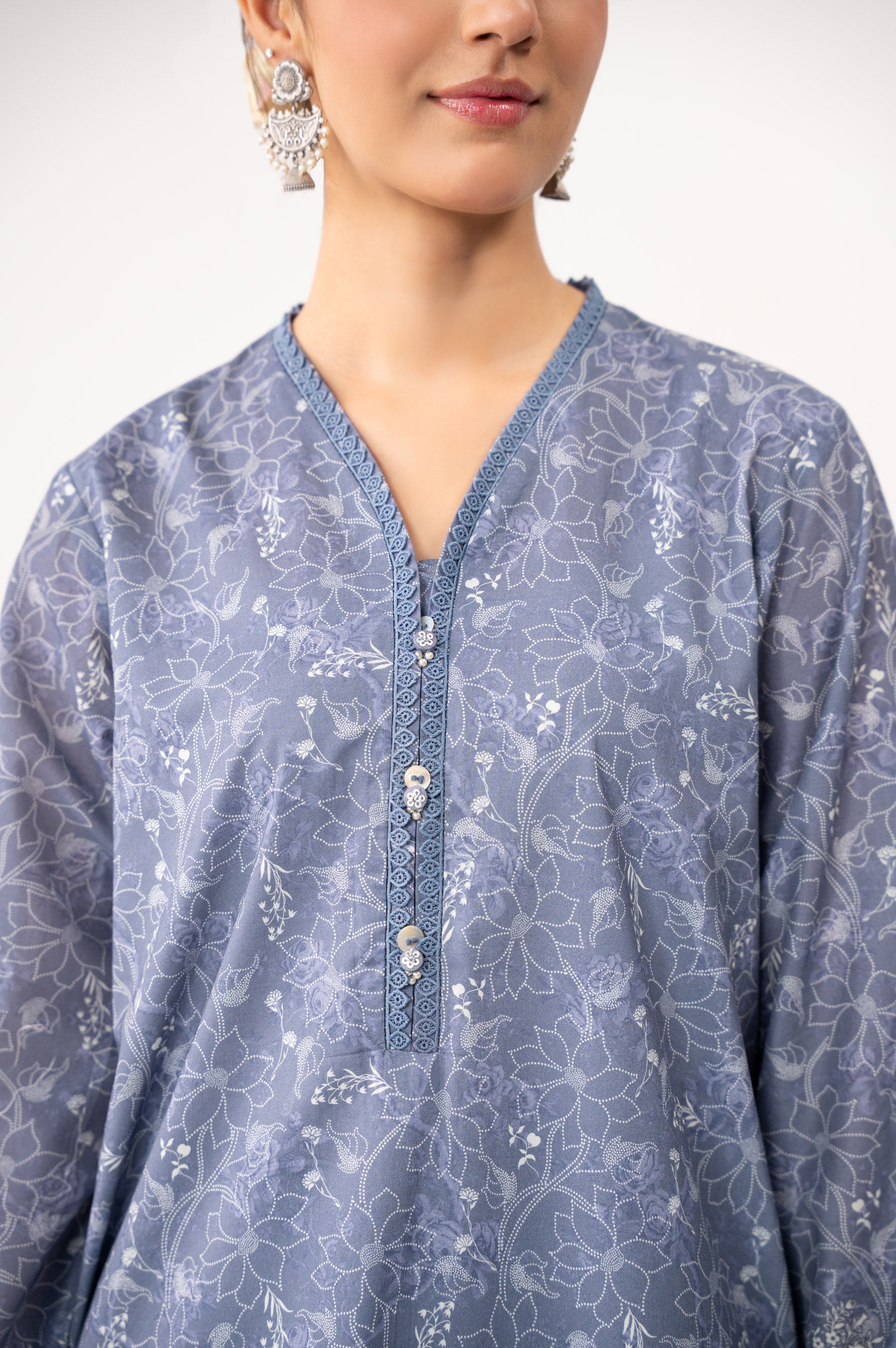 STITCHED PRINTED LAWN SUIT