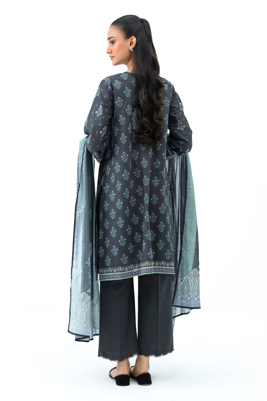 STITCHED EMBROIDERED LAWN SUIT