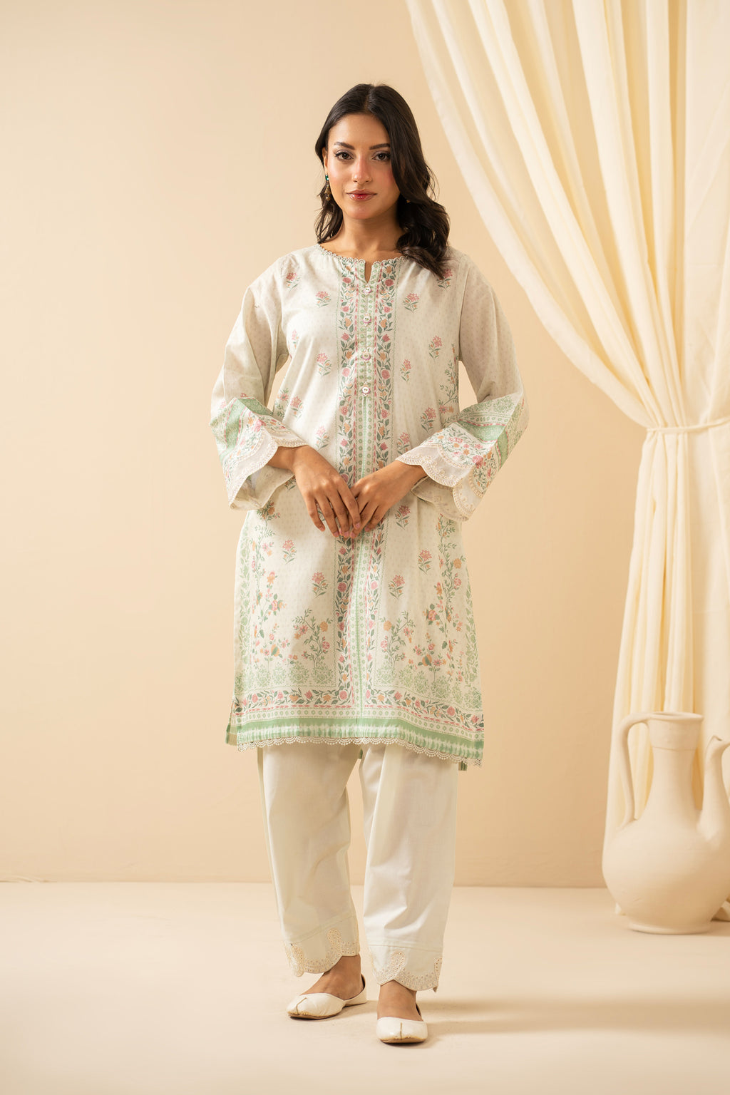 EMBROIDERED LAWN STITCHED 3 PIECE SUIT