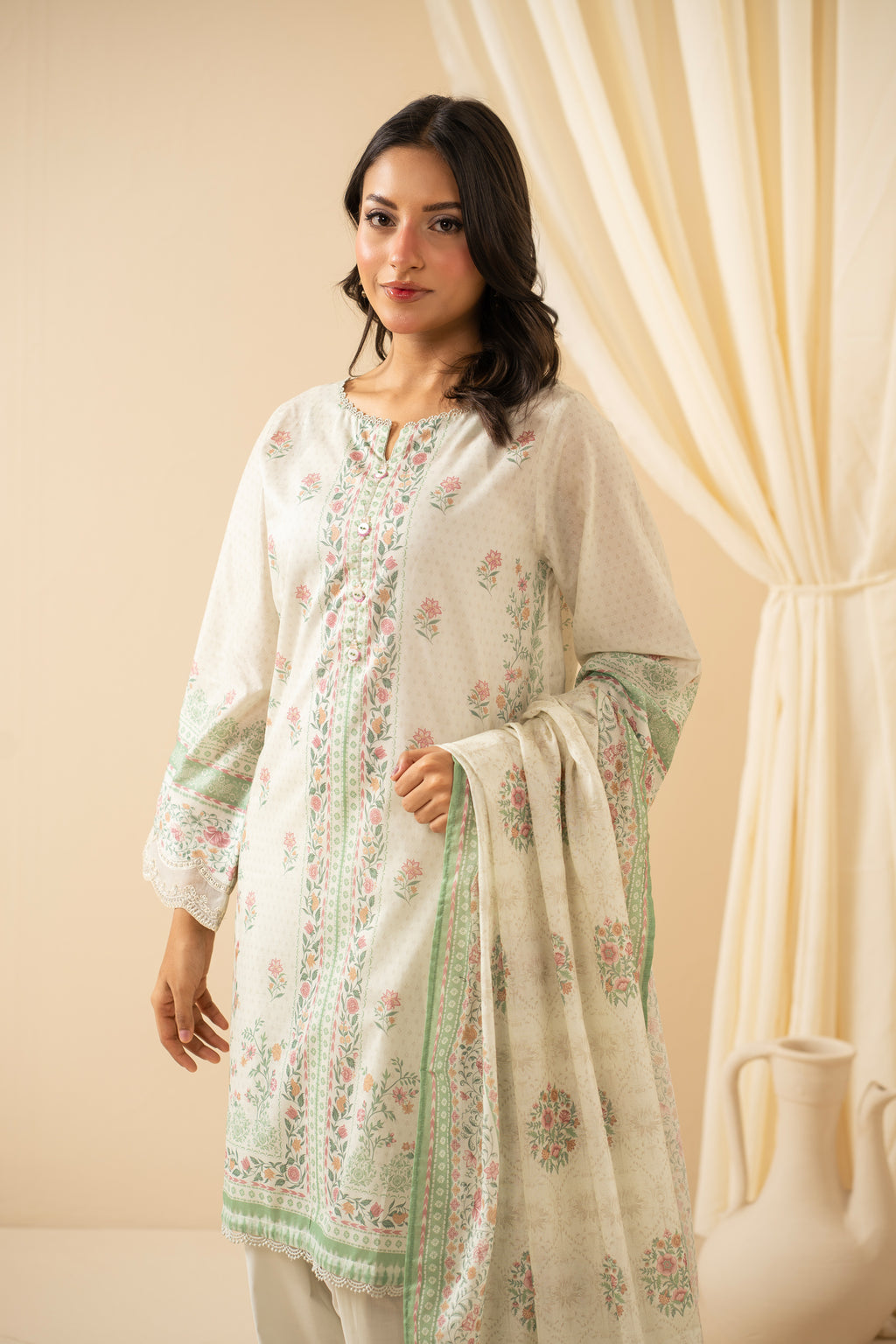 EMBROIDERED LAWN STITCHED 3 PIECE SUIT