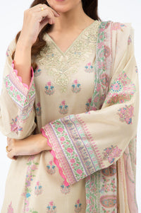 EMBROIDERED LAWN STITCHED 3 PIECE SUIT