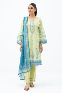 STITCHED EMBROIDERED CAMBRIC SUIT (FACTORY E-OUTLET)