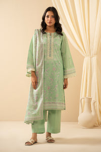 STITCHED EMBROIDERED CHIKANKARI LAWN SUIT