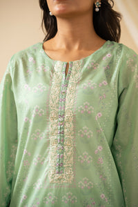 STITCHED EMBROIDERED CHIKANKARI LAWN SUIT