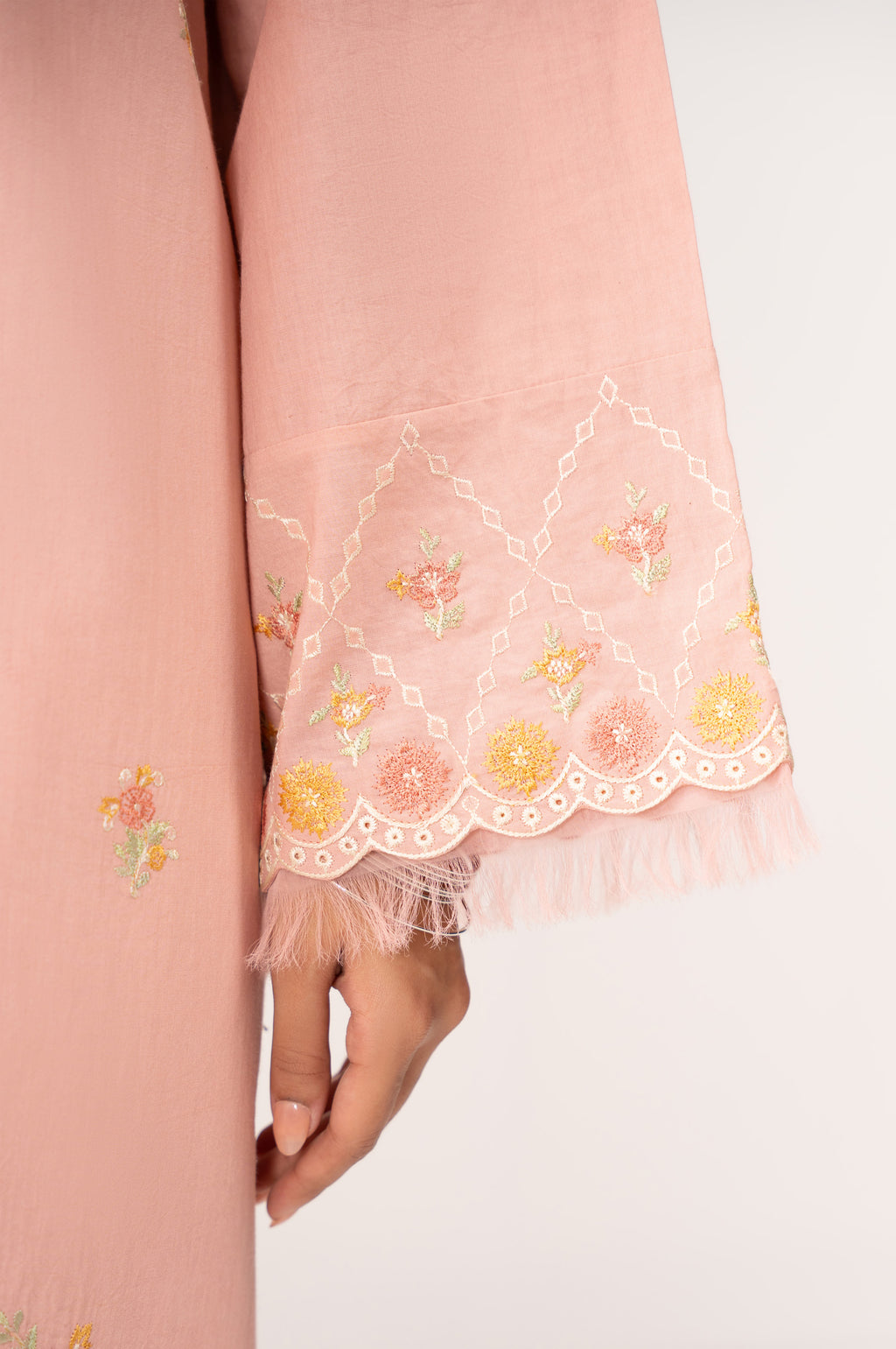 EMBROIDERED CAMBRIC STITCHED SHIRT