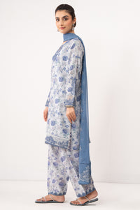 EMBROIDERED RAW SILK STITCHED SHIRT BOTTOM