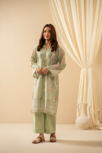 STITCHED DIGITAL PRINTED CHIKANKARI LAWN SUIT