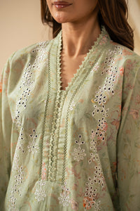 STITCHED DIGITAL PRINTED CHIKANKARI LAWN SUIT