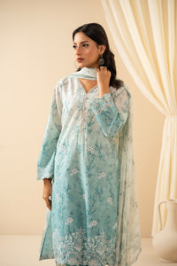 STITCHED CHIKANKARI LAWN SUIT