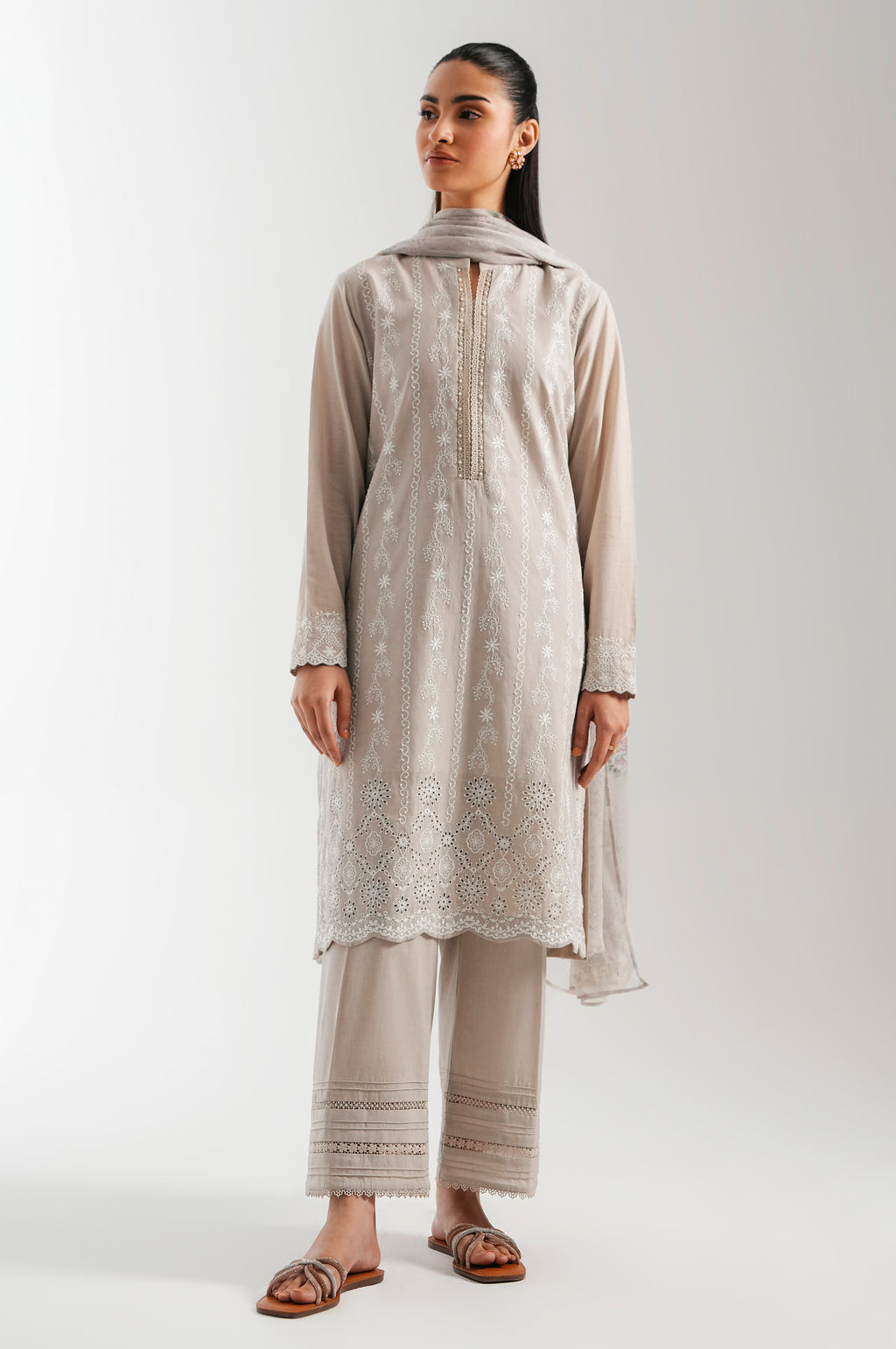 CHIKANKARI SHIRT BOTTOM