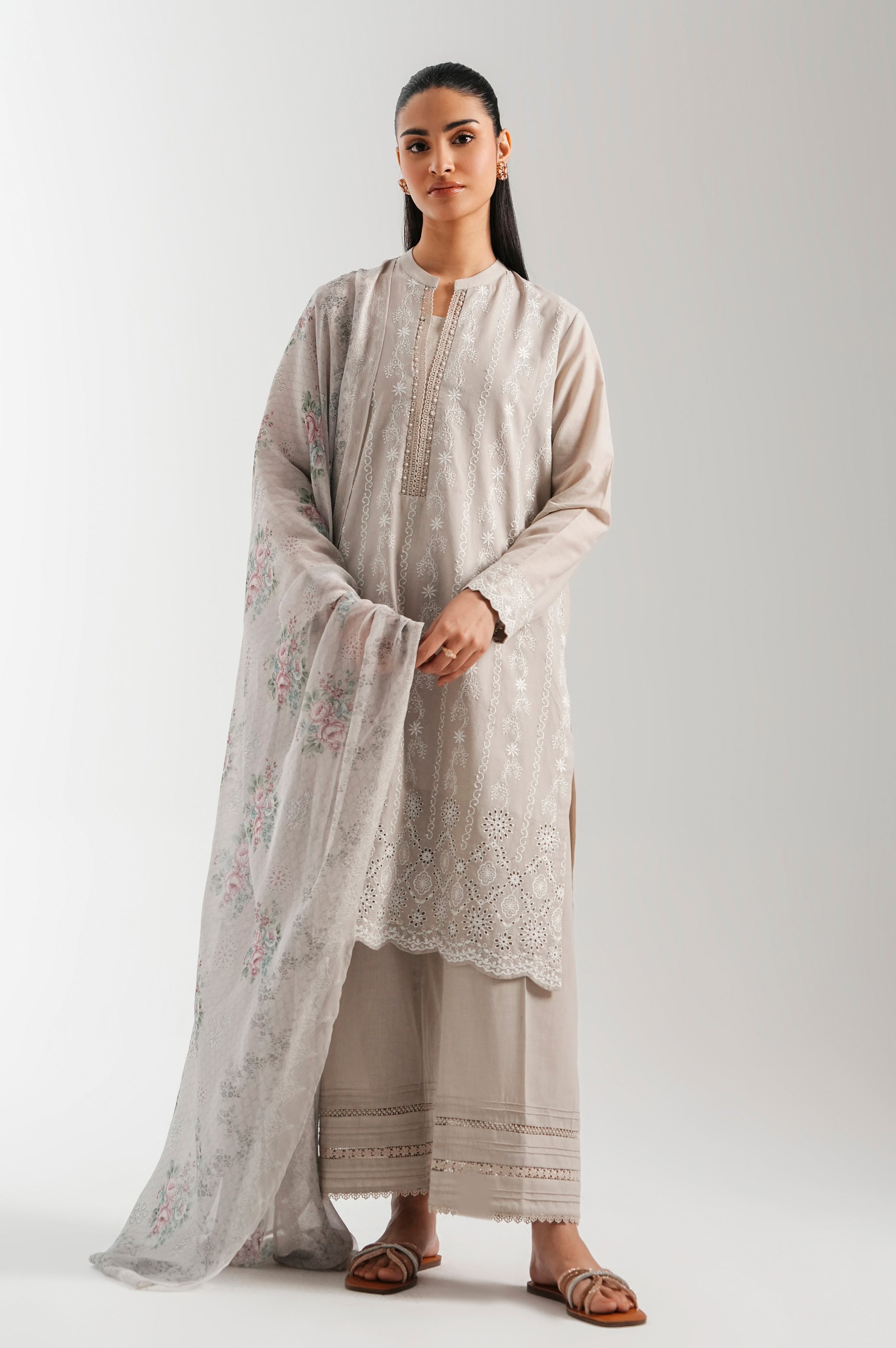 STITCHED CHIKANKARI SUIT