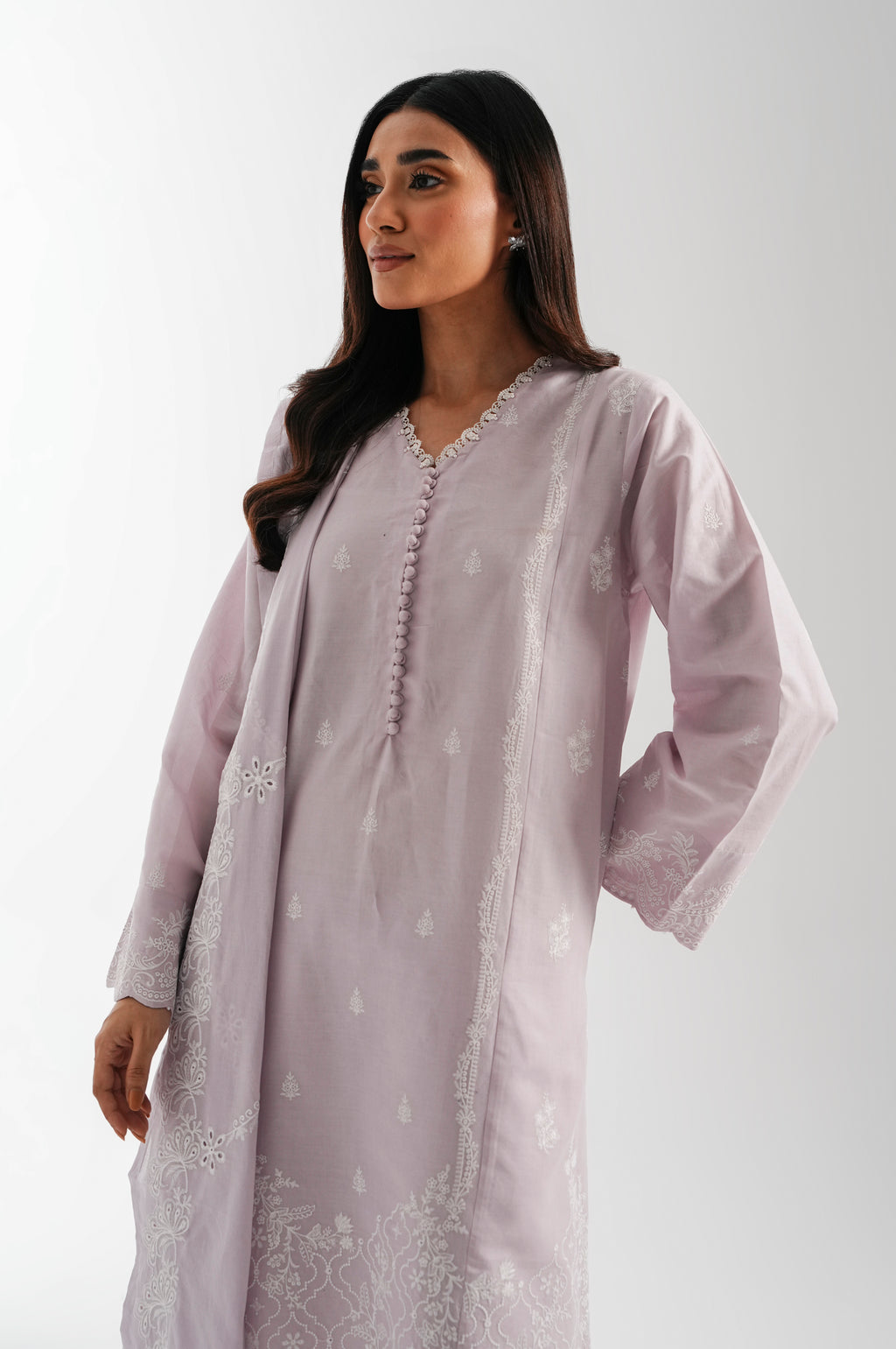 EMBROIDERED LAWN CHIKANKARI SHIRT