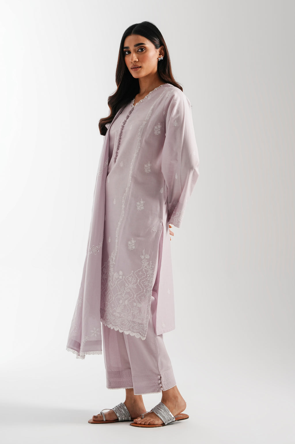 EMBROIDERED LAWN CHIKANKARI SHIRT