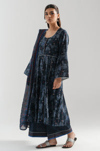 STITCHED PRINTED LAWN 3 PIECE SUIT