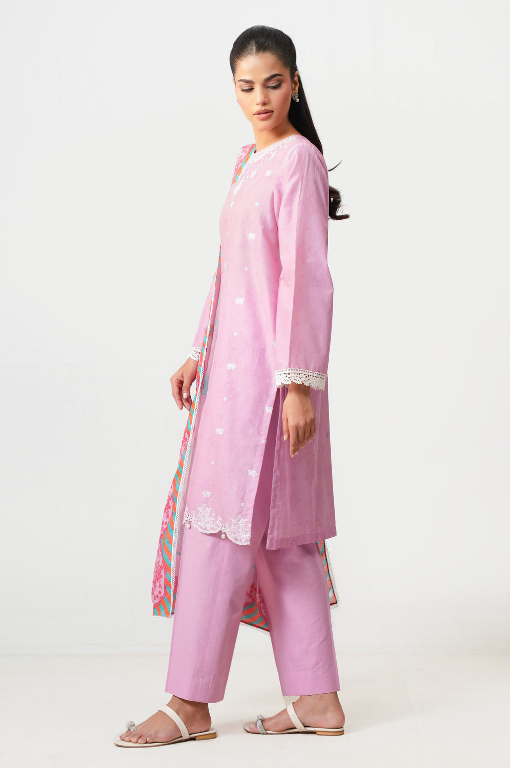 Stitched 3 Piece Embroidered Lawn Suit