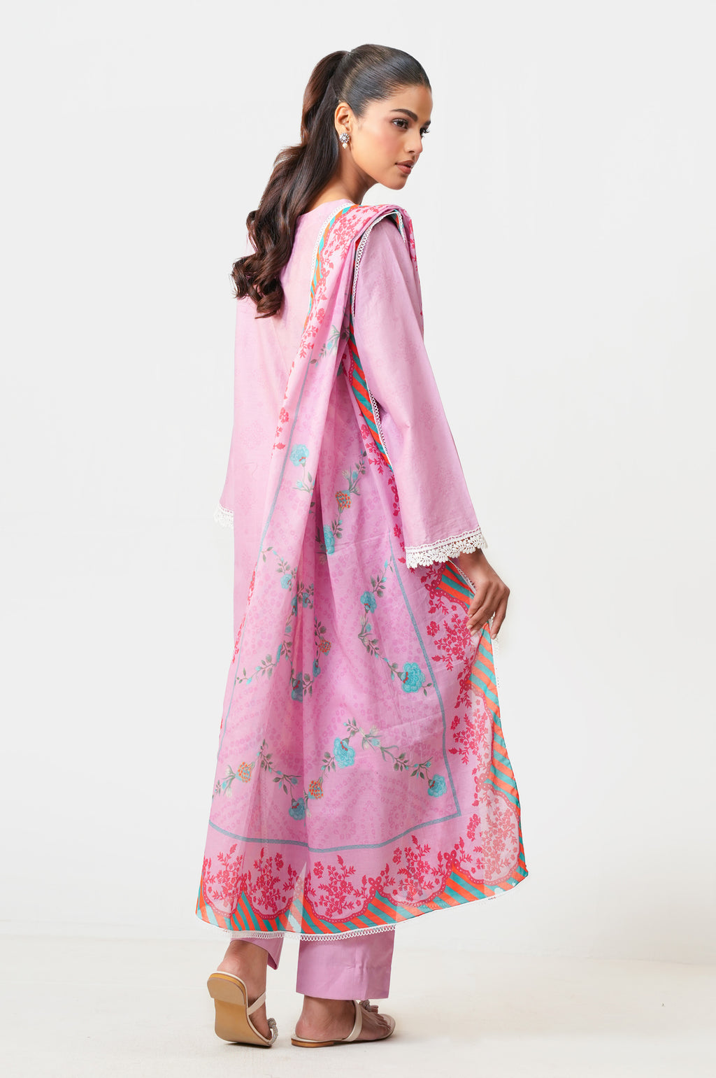 Stitched 3 Piece Embroidered Lawn Suit