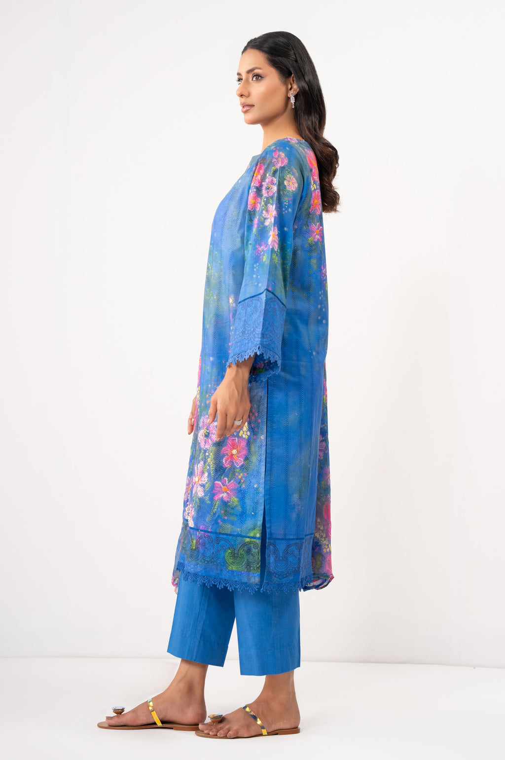 Stitched 3 Piece Digital Printed Lawn Suit
