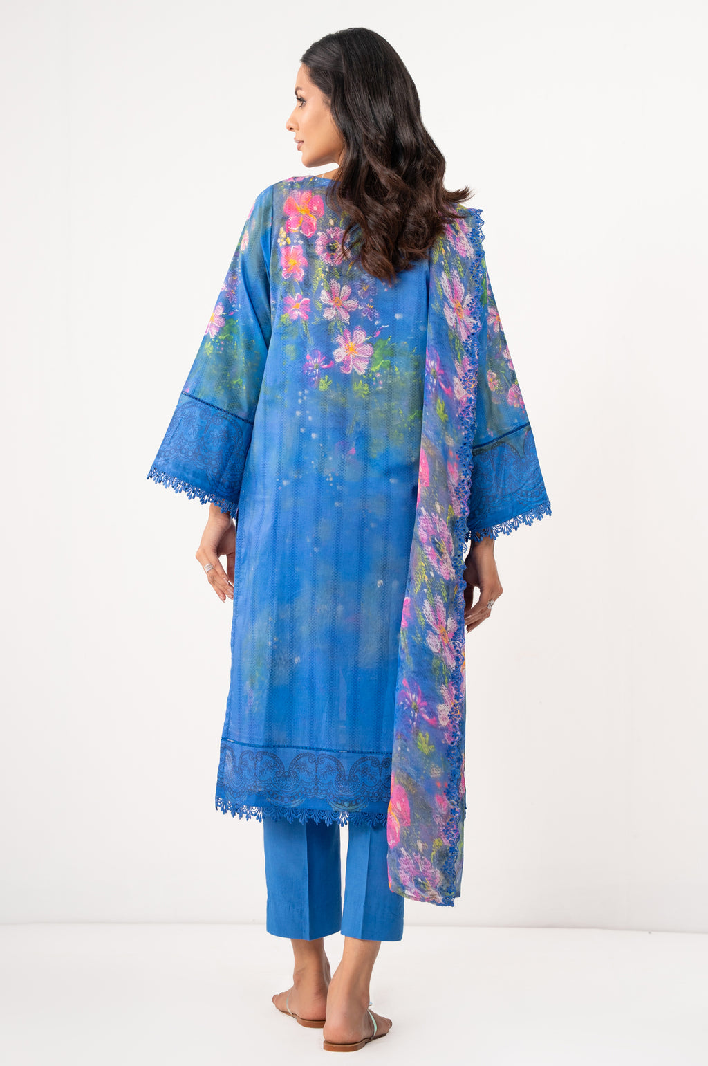 Stitched 3 Piece Digital Printed Lawn Suit