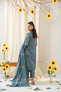 STITCHED EMBROIDERED CAMBRIC SUIT