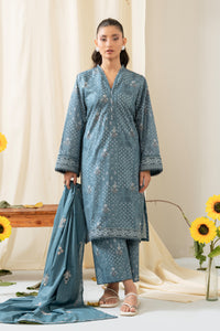 STITCHED EMBROIDERED CAMBRIC SUIT