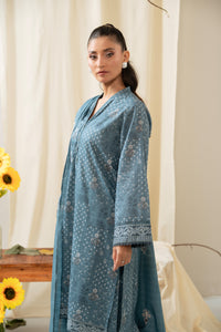 STITCHED EMBROIDERED CAMBRIC SUIT