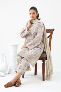 STITCHED EMBROIDERED CAMBRIC SUIT