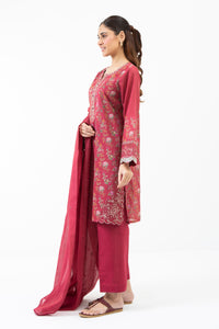 STITCHED EMBROIDERED CAMBRIC SUIT
