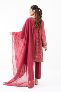 STITCHED EMBROIDERED CAMBRIC SUIT