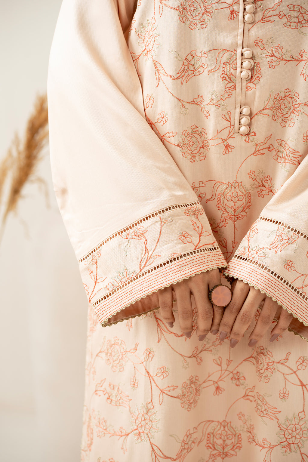 STITCHED EMBROIDERED SUIT