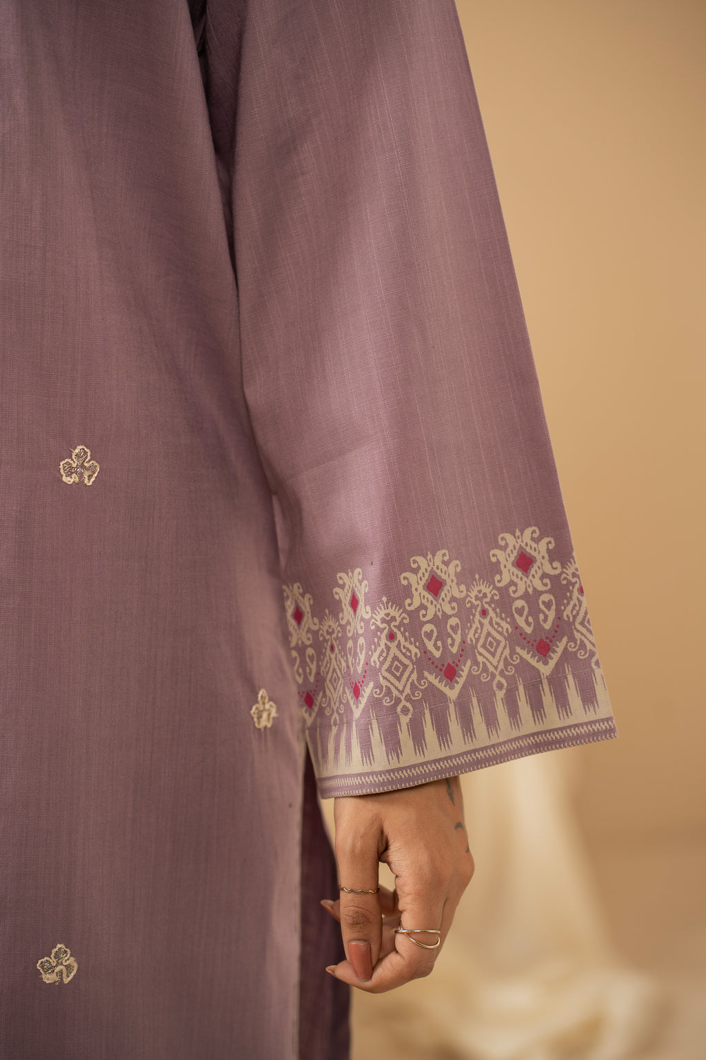 STITCHED EMBROIDERED 3-PIECE SUIT